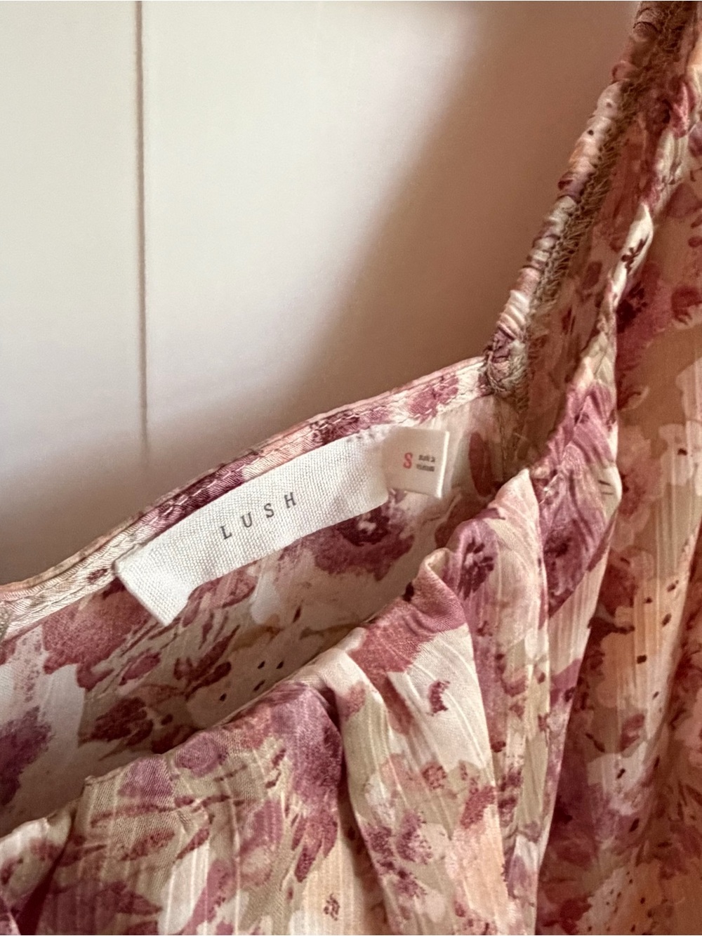 Lush Blush Pink Floral Long-Sleeve Midi Dress - Picture 3 of 3